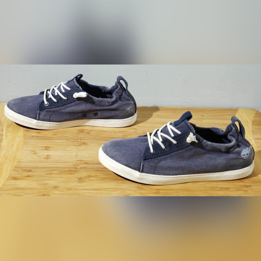 Timberland Classic A1JEX Newport Bay Blue Canvas Oxford Size 7.5